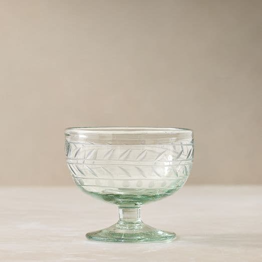 Pierce & Ward Etched Coupe Glass Sets