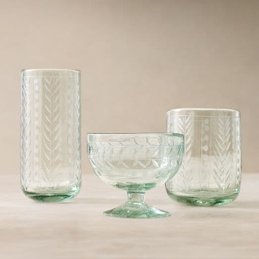 Pierce & Ward Etched Glassware Collection