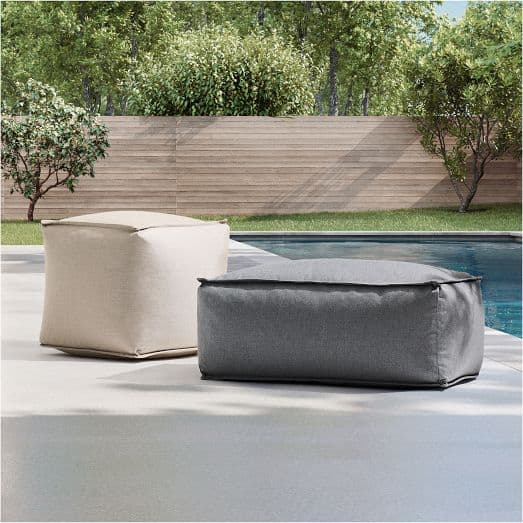 Sunbrella® Indoor_Outdoor Cast Pouf