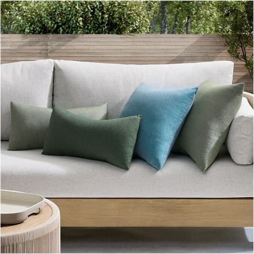 Sunbrella® Solid Indoor_Outdoor Cast Pillow