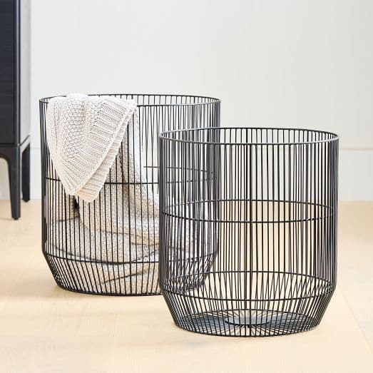 Fine Line Metal Round Baskets