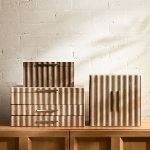 Modern Fluted Jewelry Boxes