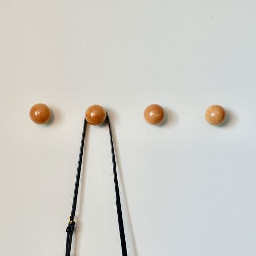 Modern Home by Bellver Wooden Ball Wall Hooks - Set of 4